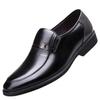 Old Man Head Large Size Men's Hollow Leather Shoes Plain Inner Height Increase 6CM Casual Versatile Leather Shoes Middle-aged Dad Shoes