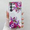 For Samsung Galaxy S25 Ultra Case Full Coverage Floral Pattern Printing Air Cushion Anti Drop TPU Phone Cover
