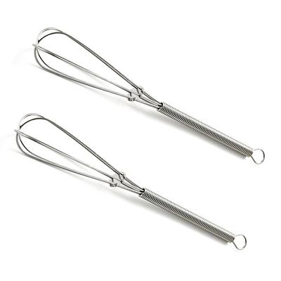 Egg Beater Eggs Mixer Hand-operated Food-grade Beat Whisks All-in-one Design Spring Handel with Small Hook Hole Cooking Supplies