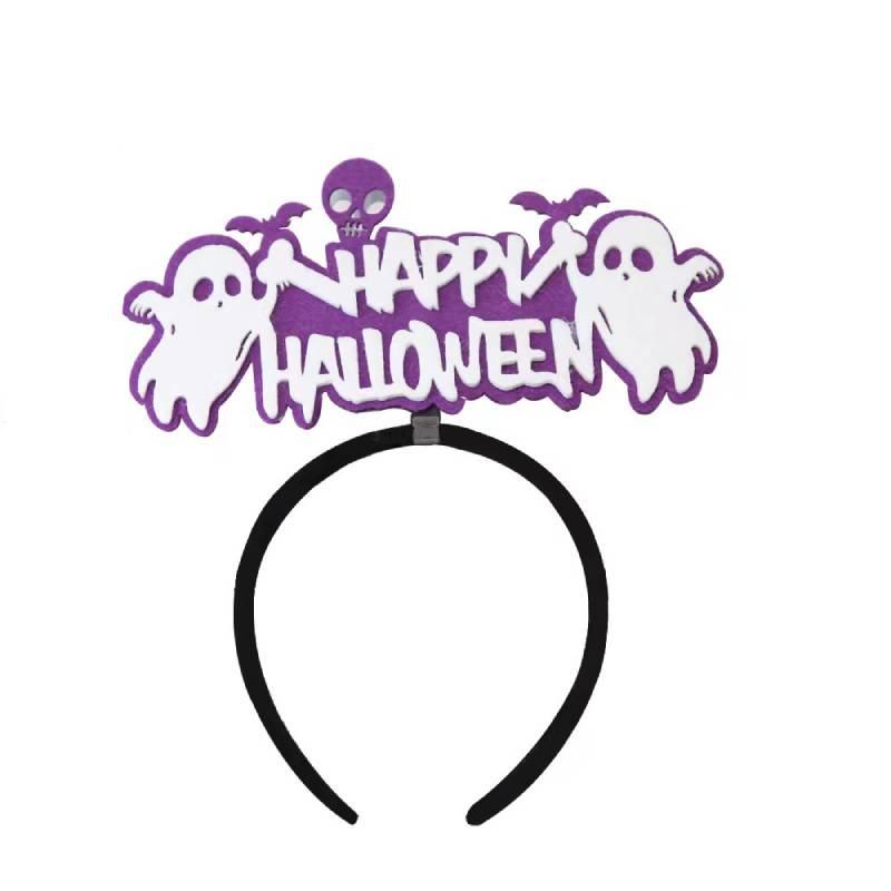Crazy Party Halloween Headband With Ghost Theme Pumpkin Head Clip Halloween Decorations