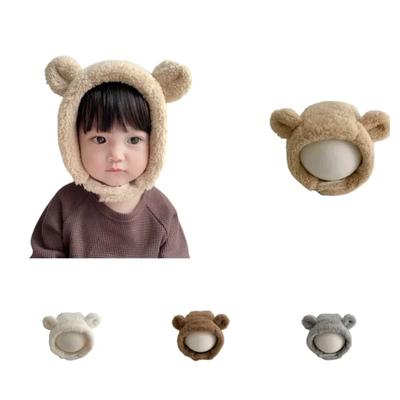Autumn Winter Warm Caps Winter Warm Newborn Beanie Cute Bear Ear Plush Hat for Toddler Boy Girl Fashion Thermal Baby Hat Lovely