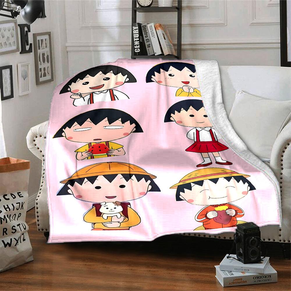 1pc Chibi Characters Collection Flannel Blanket,Ultra Soft Warm Plush Throw for Home Bedroom Bed Sofa Cover Camping Picnic Gift Y7245