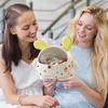 Cute Cashier Candy Storage Box Plastic Transparent Tape Cover Desktop Cartoon Creative Bar Multi Functional Tea Bag Storage Box