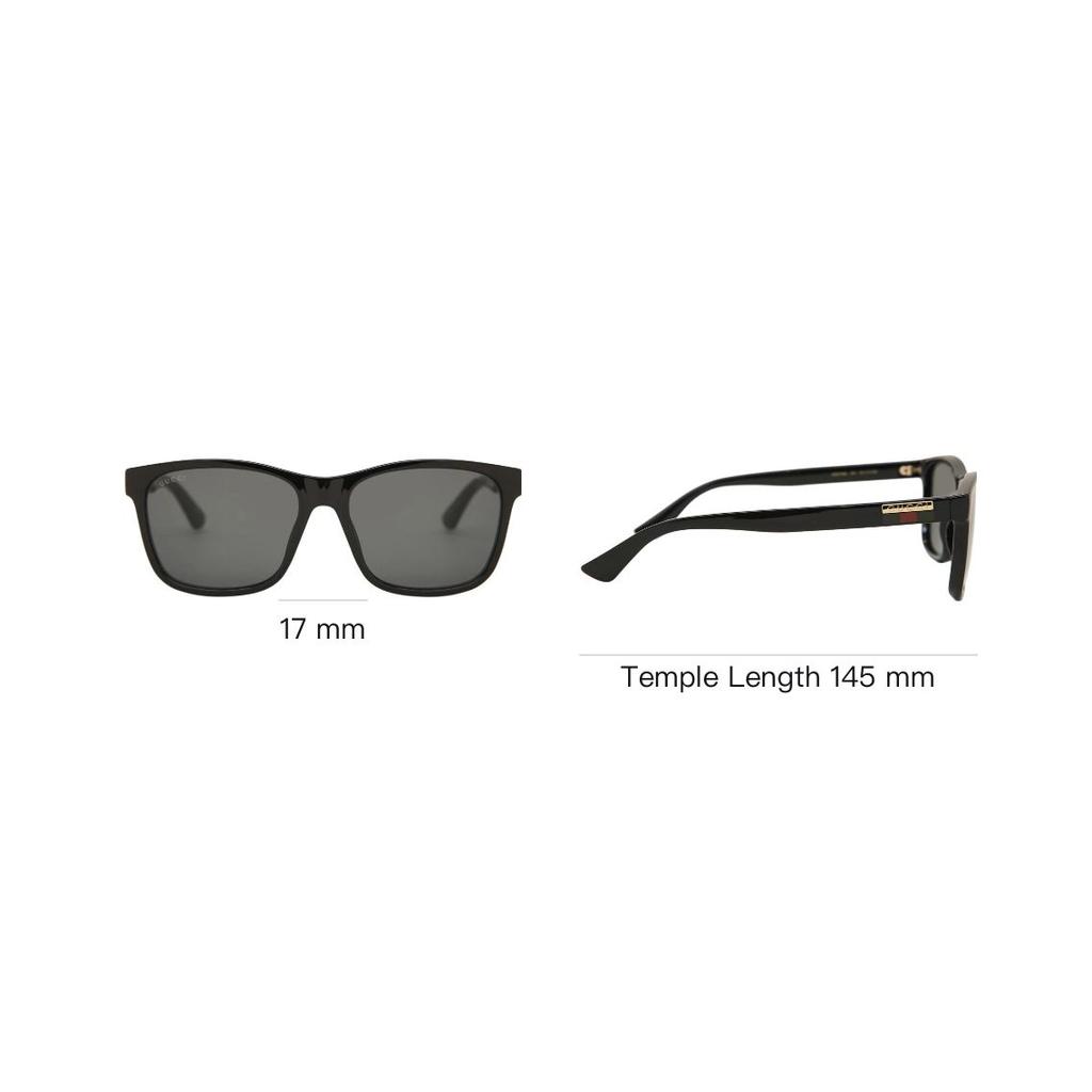 Gucci Fashion Sunglasses Square Men sunglasses Gray Black GG0746S-001