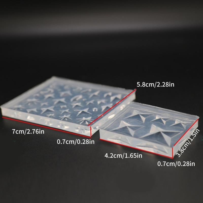 2Pcs/Set  Silicone Mold Amond Shaped Stones Mould Unique Epoxy Resin Jewelry Making Molds for Y Enthusiasts