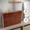 Organisateur Vintage à 16 Tiroirs, Boîte de Rangement en Bois avec Porte-Étiquettes pour Bijoux, Cosmétiques, Fournitures de Bureau