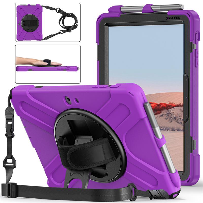

360 Rotating Shockproof Laptop Tablet Cover for Microsoft Surface Go 4 3 2 1 10.5 Pro X 7 6 5 4 12.3 inch Case Funda Capa Coque Surface Go 1 2 3 4 фіолетовий