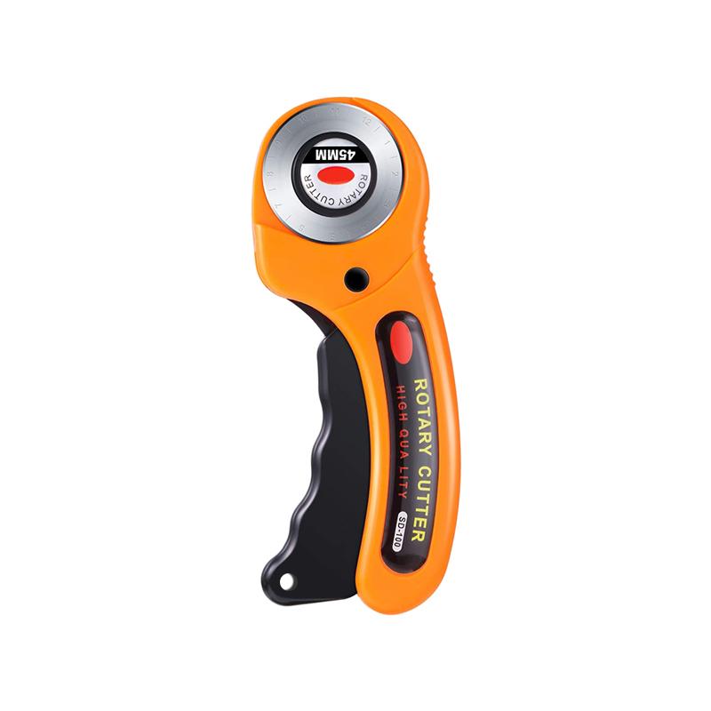 45mm Rotary Cutter Set Leather Craft Cutting Tool with Ergonomic Handle for DIY Fabric Patchworking Sewing Quilting Crafting