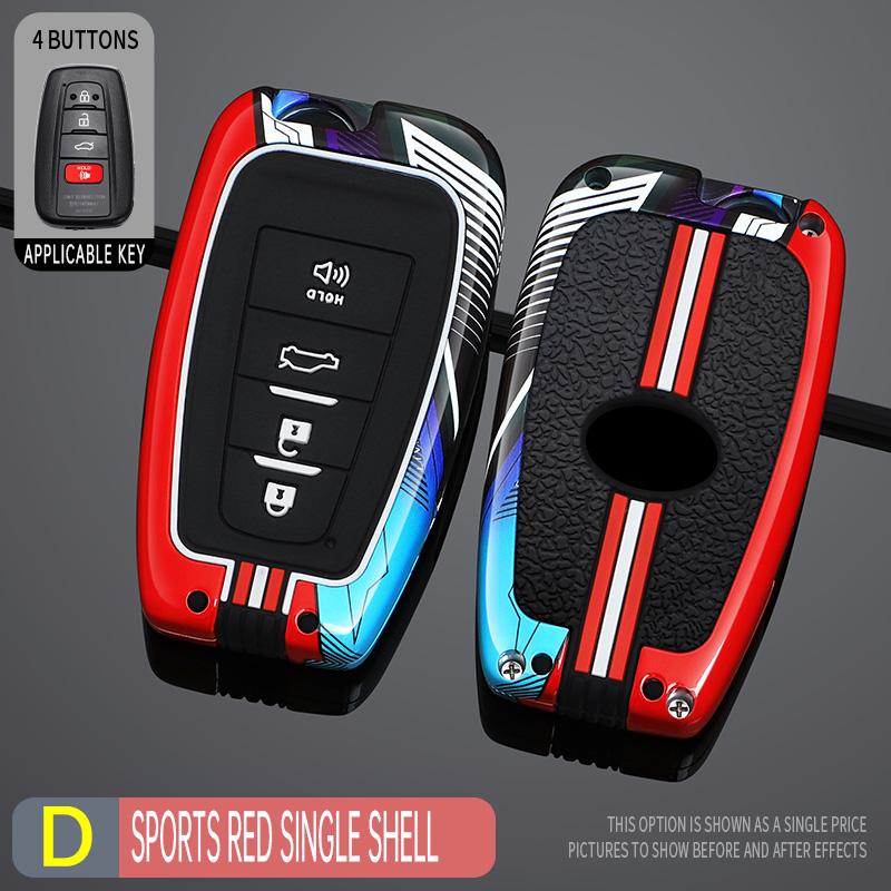 Car Key Case Cover Protective Shell Fob For Toyota Prius Camry Corolla C-HR CHR RAV4 Prado 2018 2022 Car Key Decoration Shell