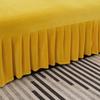 Stretch Velvet Futon Sofa Bed Cover Armless Thick Plush Sofa Cover with Skirt Sofa Slipcover Couch Cover Furniture Protector