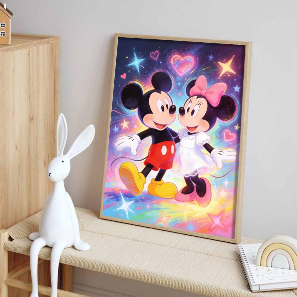 Disney Diamonds Full Diamond Art Painting Kit Mickey Minnie Romantic Hearts & Stars Diamond Painting Home Decor