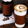 Universelle Getränkebeutel-Tasche Tragbarer Riemen Kunstleder-Getränkebecher-Hülle Kaffeetassenhalter Aufhängung