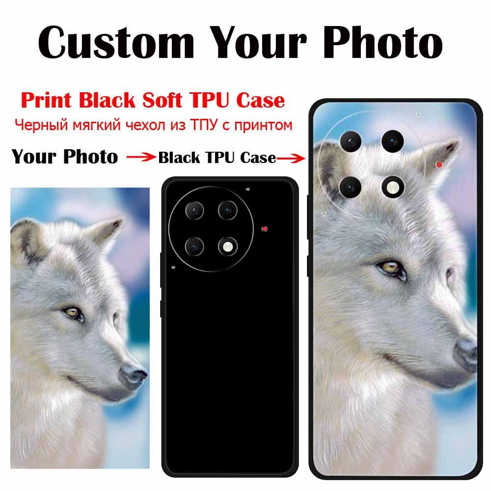 

Customized DIY Black Silicone Soft Phone Case for Tecno Camon 30S Pro Cover Camon 30 4G 5G 30 20 Premier 19Pro Custom Back Cover Camon 16 Premier