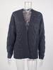 2023 Fall/Winter Cable Knit Cardigan: Chunky European & American Style Solid Sweater for Women
