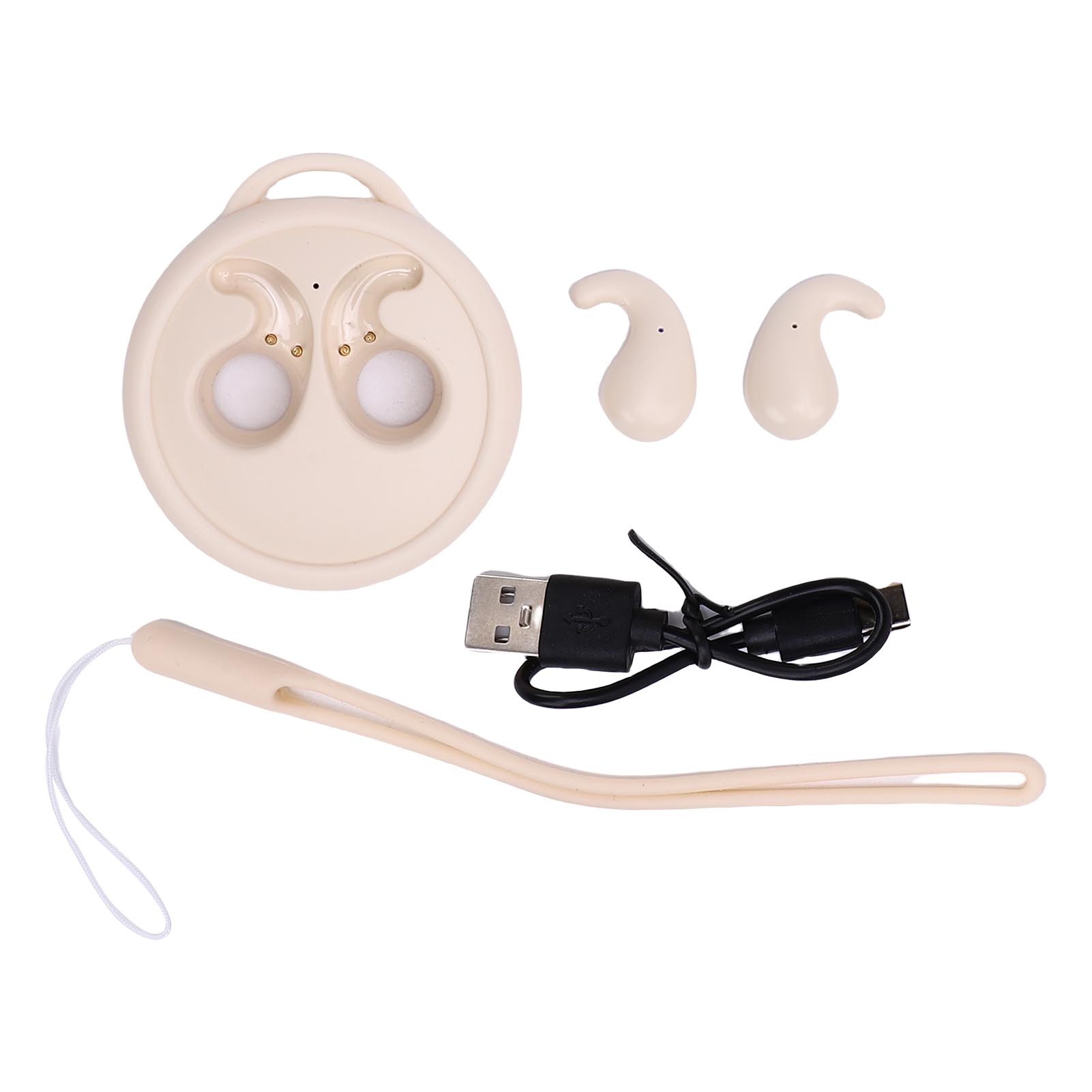 

Беспроводные наушники для сна Тонкие с шумоподавлением Bluetooth 5.3 Наушники Наушники-переводчики Четкие звонки Skin Color