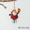 New Christmas Painted Resin Santa Claus Heart Pendant Retro Style Christmas Tree Imitation Ceramic Decoration navidad 2025