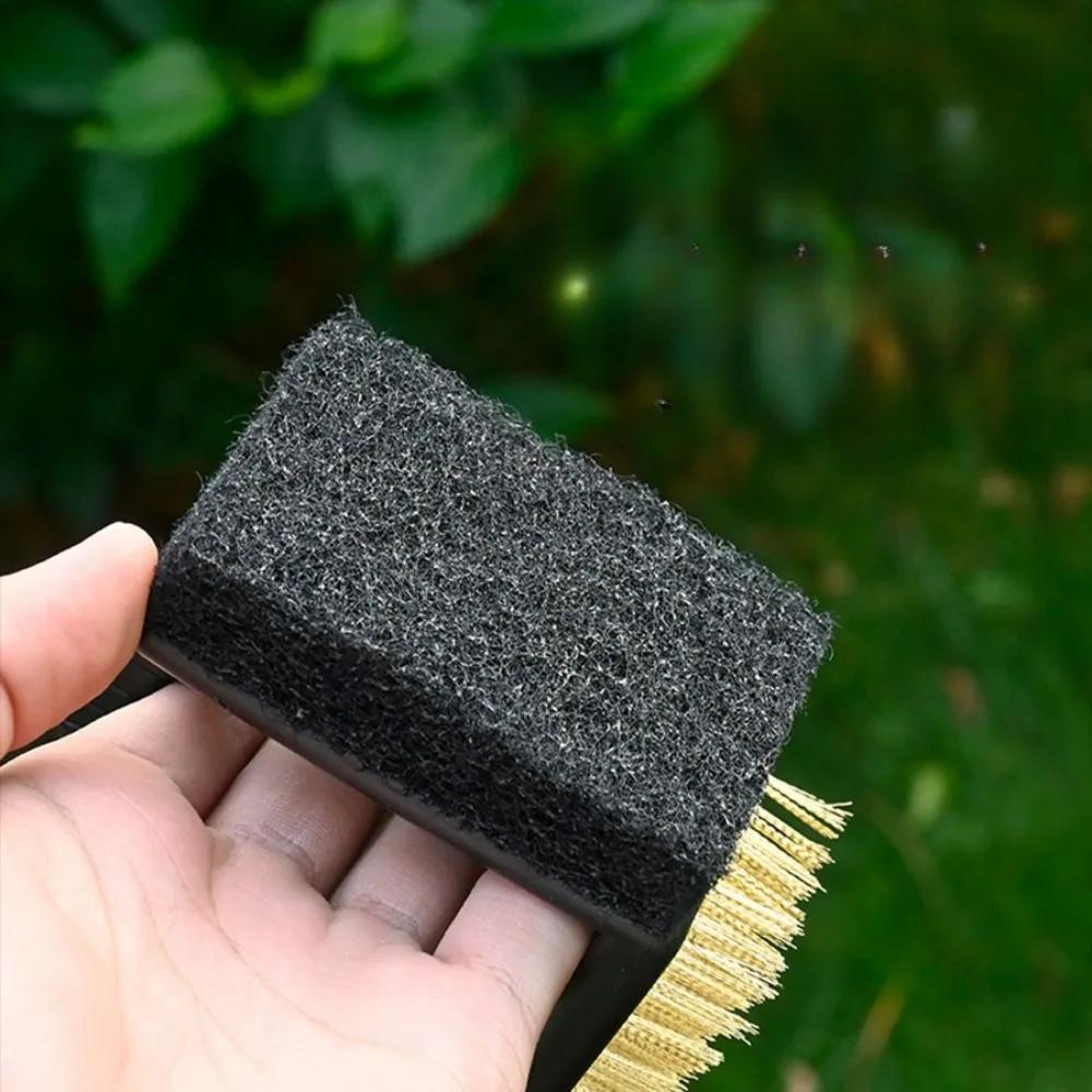3-in-1 BBQ Stainless Steel Camping  Wire Brush Cleaner Brush Multi-Functional Barbecue Oven Brush for Grill Cleaning Durable