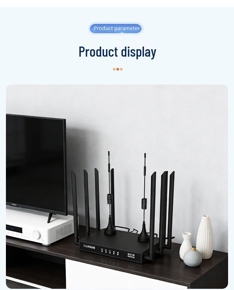 S01C 4G Wireless Router with Enhanced Eight-Antenna, Plug-and-Play for Dorms and Rentals