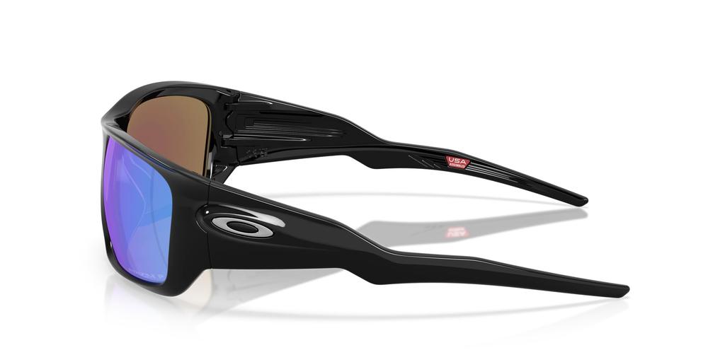 Oakley Sunglasses Frame Color Polished Lens Prizm Sapphire Polar 60mm Men's 0OO9486, (Front) Black, Color