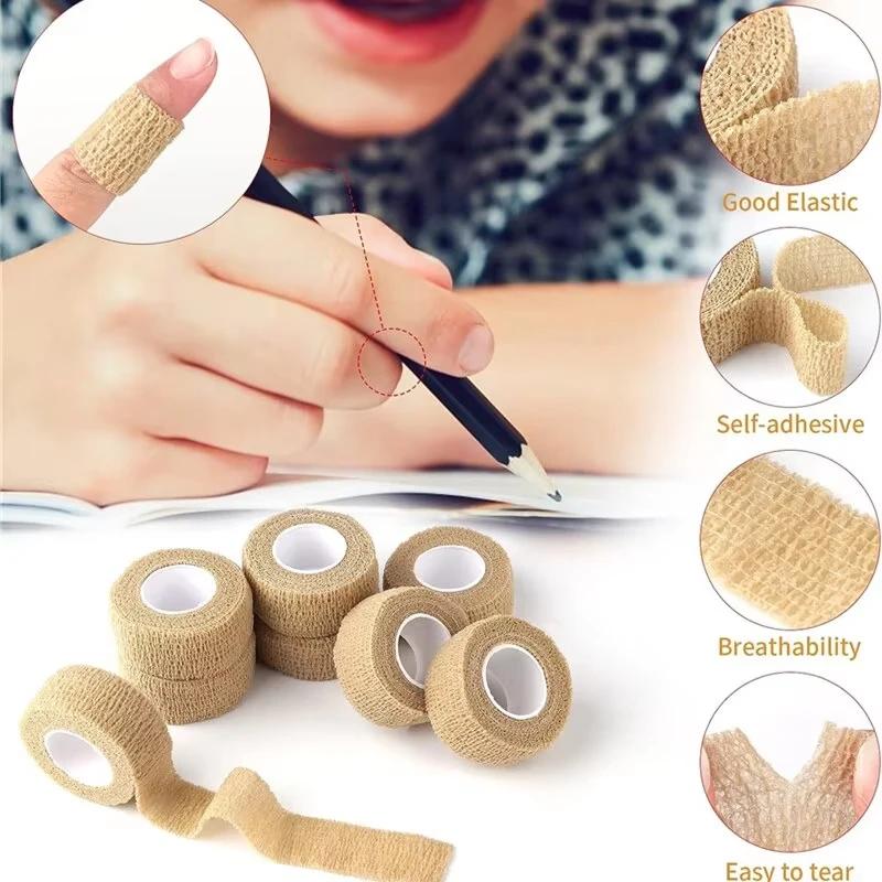 3pcs Self Adhesiv Disposable Elastic Bandages for Handle Tube Tightening Gauze Tape First Aid Tool Tattoo Accessories