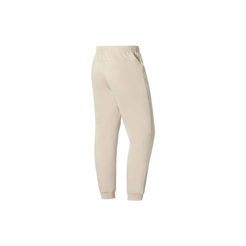 Li Ning Comfortable Tapered Sports Pants Men Bottoms Oatmeal-Gray AKLS351-3