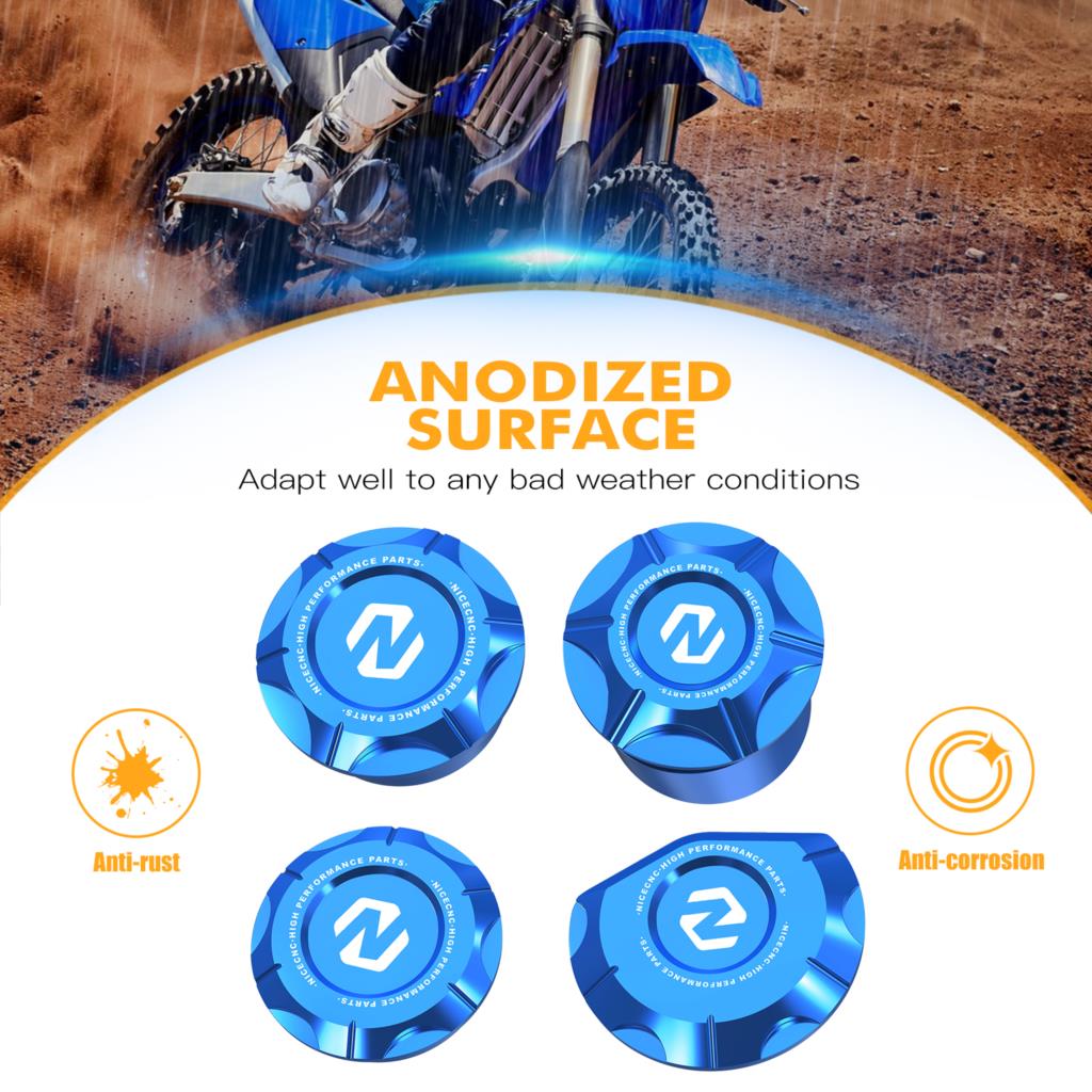 NICECNC For Yamaha YZ250 2016-2023 Motorcycle Frame Hole Plug Cover Aluminum YZ 250 Accessories 2022 2021 2020 2019 2018 2017