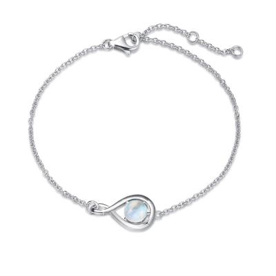 Moonstone June Teardrop Sterling Silver Perfect for White or As a Comes with a Beautiful Box Women's Bracelet, Birthstone, Motif, 925, Christmas, Day,