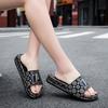 Couple Slippers Fashion Casual Printing One-word Wear-resistant Slippers