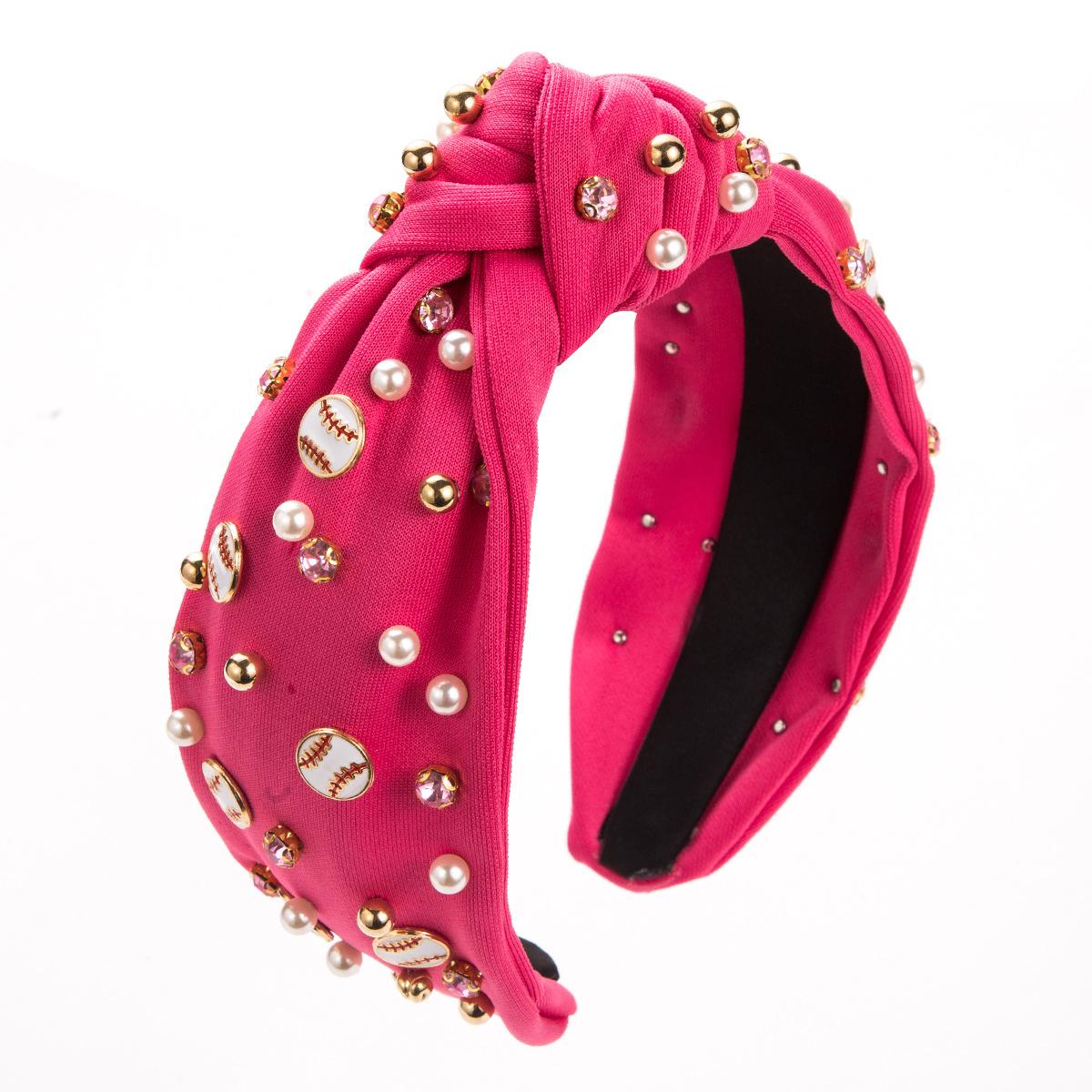 

Европейская и американская новая бейсбольная жемчужная декоративная повязка на голову модная ретро широкая тканевая повязка для волос аксессуары для волос