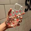 Shock-Absorbing Transparent Minimalist Floral Strawberry Phone Case For iPhone 16 Pro Max XS X XR 11 12 13 14 15 7 8 Plus Cover