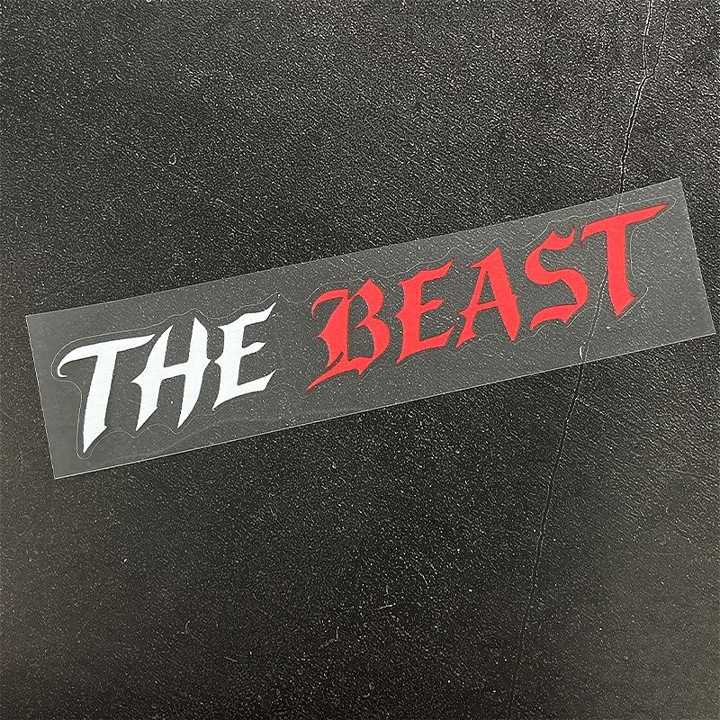 

1 шт. THE BEAST Мотоциклетная наклейка Водонепроницаемая для мотоциклетного шлема Топливный бак DIY Велосипеды Скутер Кузов Универсальные виниловые наклейки 18x3.3CM