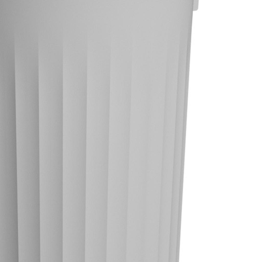Round Garbage Container Bin Large Capacity Trash Can with Pressing Ring for Household Bathroom