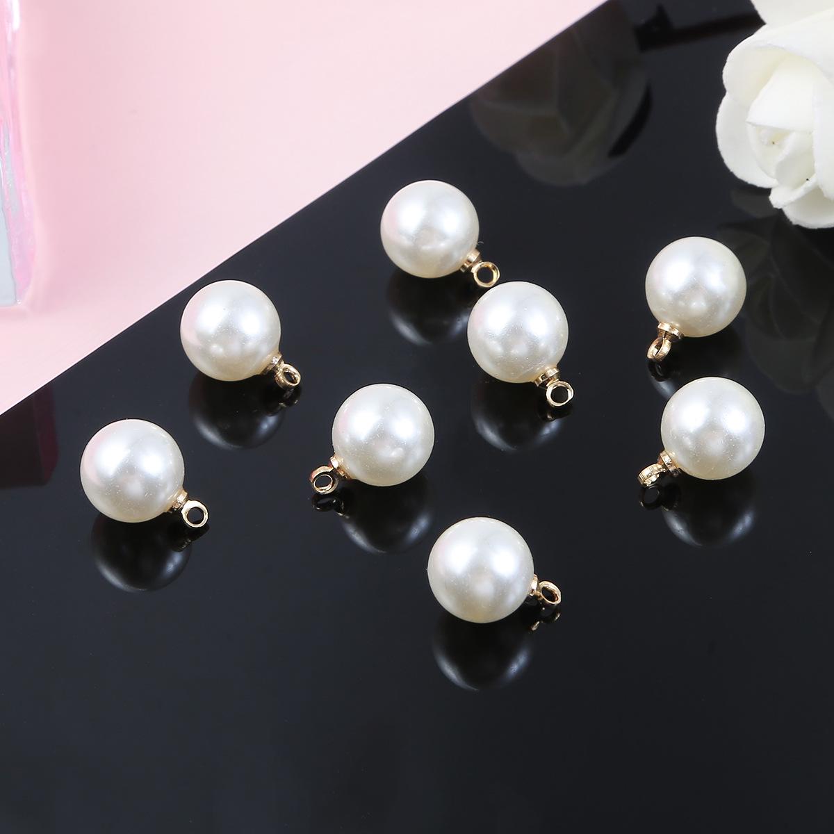 

Handmade ABS Pearl Jewelry Accessories: Pendant and Earring Materials 6mm Diameter 1.5mm 10pcs/pack