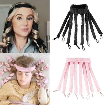 Abnehmbare Flexible Hitzefreie Haarwickler DIY Haarstyling-Werkzeuge Locken-Stirnband Weiche Übernacht-Haarwickler Mädchen