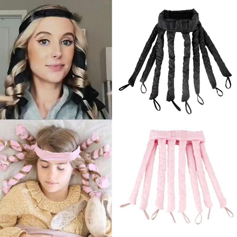Removable Flexible Heatless Hair Curlers DIY Hair Styling Tools Curling Headband Soft Sleeping Overnight Hair Rollers Girls