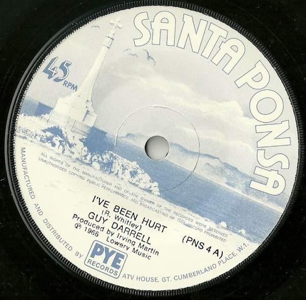 

7inch Record GUY DARRELL - I ve Been Hurt PNS4 Santa Ponsa 1973 UK Rock Used