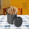 Stainless Steel Toothpick Holder with Lid for Convenient Toothpick Storage, Perfect for Home, Cafe, or Restaurant Use (black)