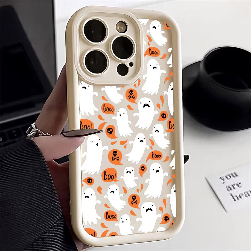 Halloween Happy Ghost Soft Silicone Case For Samsung Galaxy S21 S22 S23 S24 FE Plus S25 Ultra A15 A35 A54 A55 Soft Cover