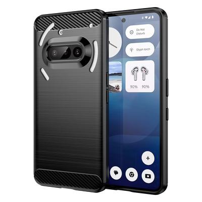 For Nothing Phone (3a) Case with Tempered Glass WANLONFENG LS Series Brushed Texture TPU Phone Cover