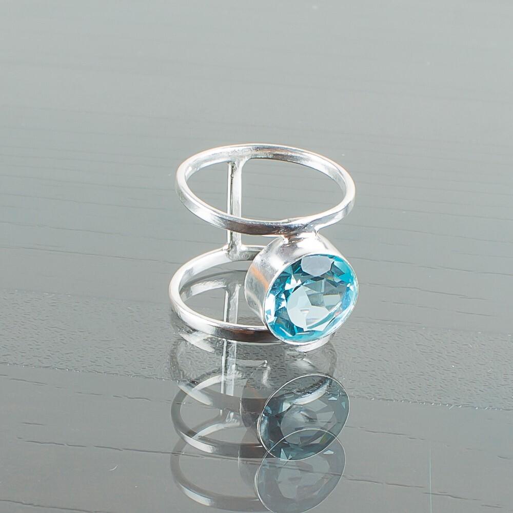 Rare Sky Blue Topaz Gemstone 925 Sterling Silver Jewelry Handmade Ring For Women RR-13-7