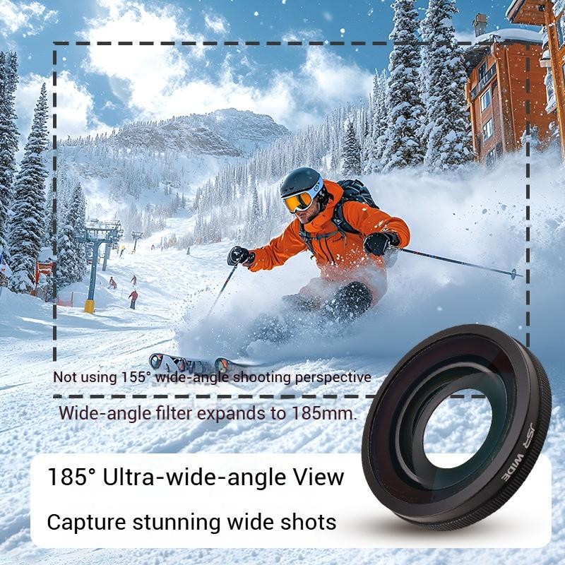 GRT Action6 Filters Kit for DJI Osmo Action 6 Filter with 185 ° HD Ultra Wide Angle Waterproof Lens Sports Camera Accessories