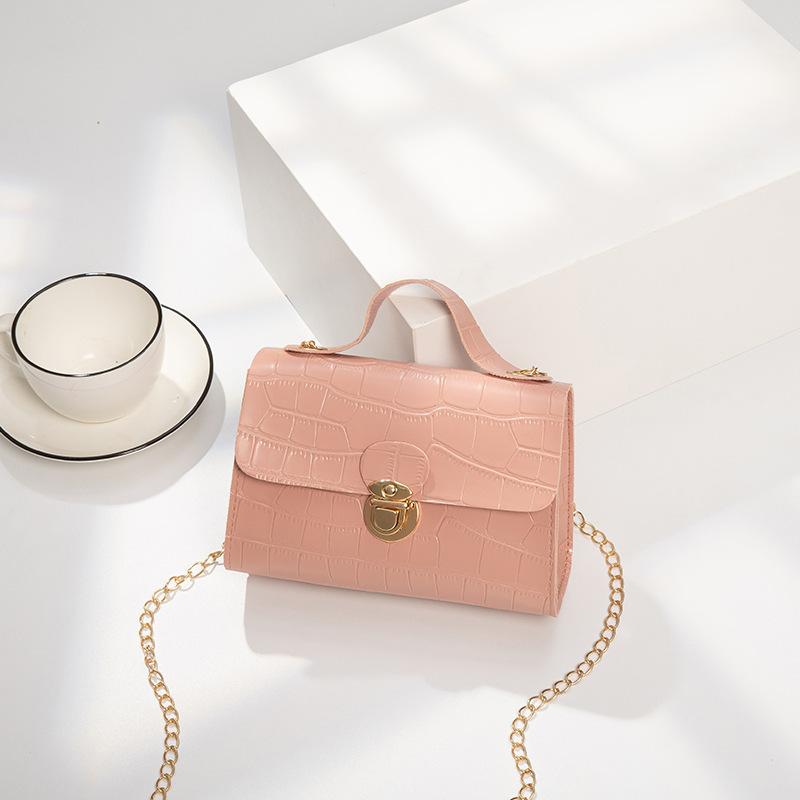 Guangzhou Tasche Herbst neue Steinmuster kleine quadratische Tasche Mode lässige Schulter Umhängetasche