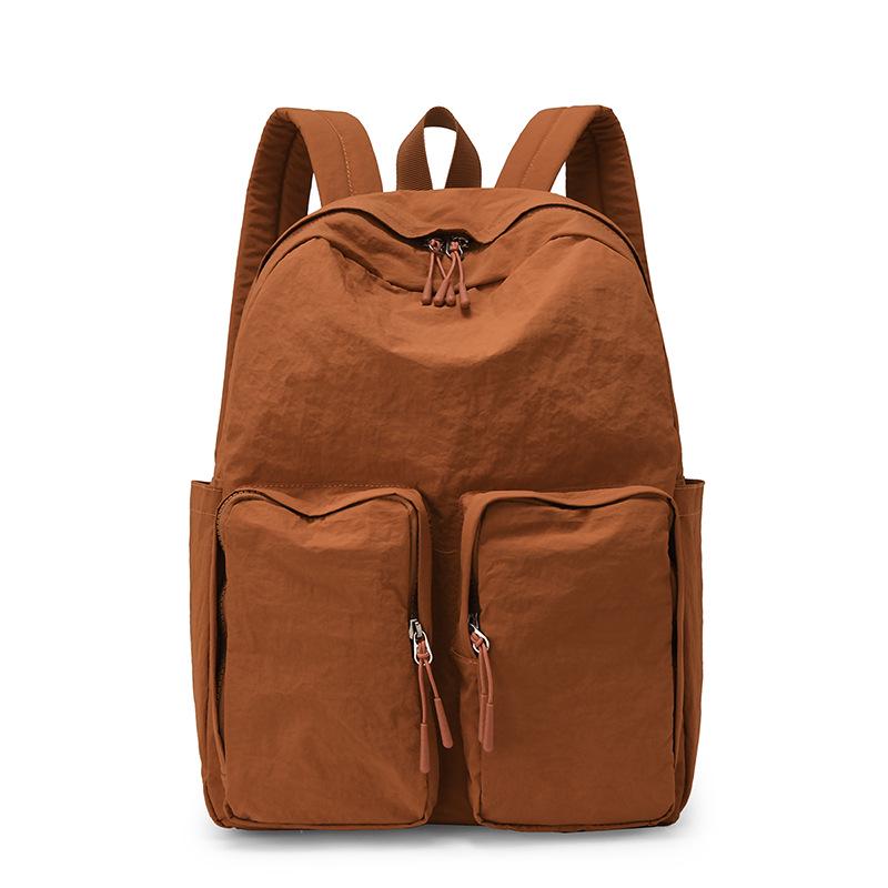 Женский повседневный рюкзак в корейском стиле, однотонный – Большая вместимость, простой дизайн