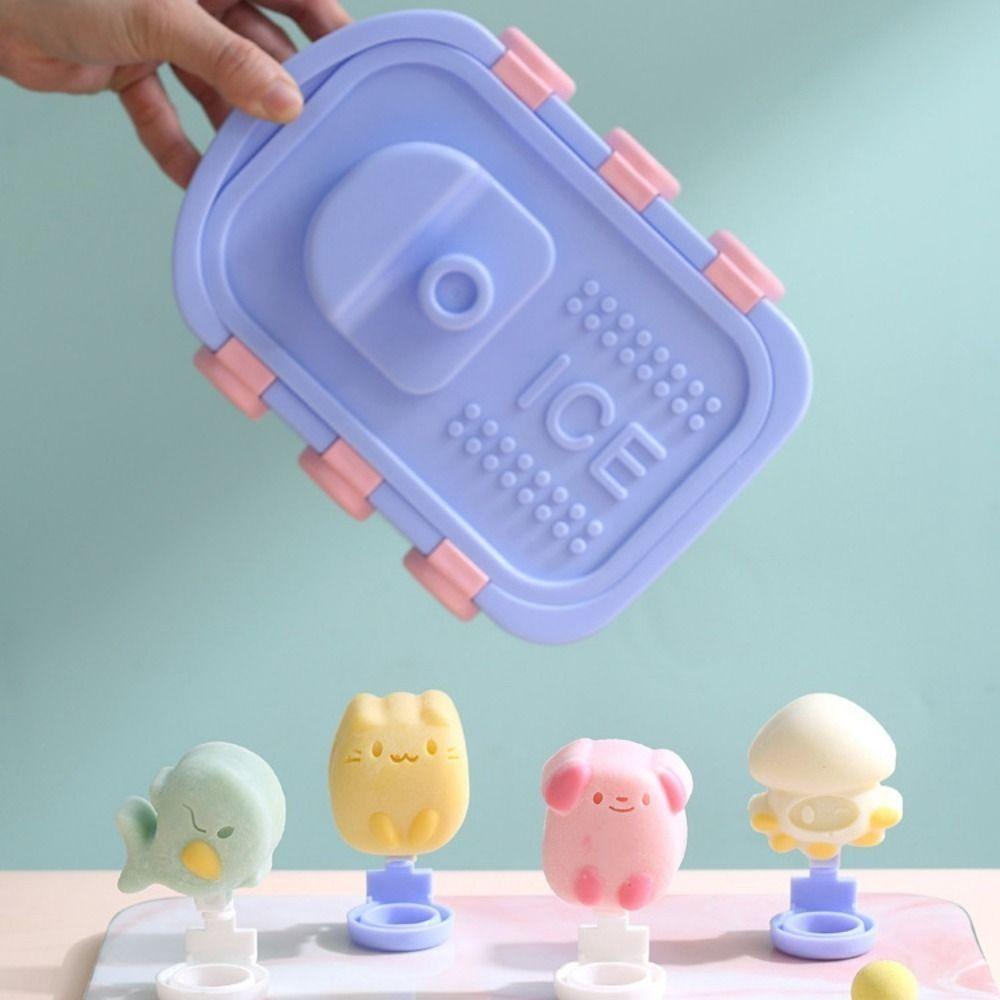 Silicone Ice Cube Tray 6-hole Ice-making Box DIY Ice Cream Mold  Summer