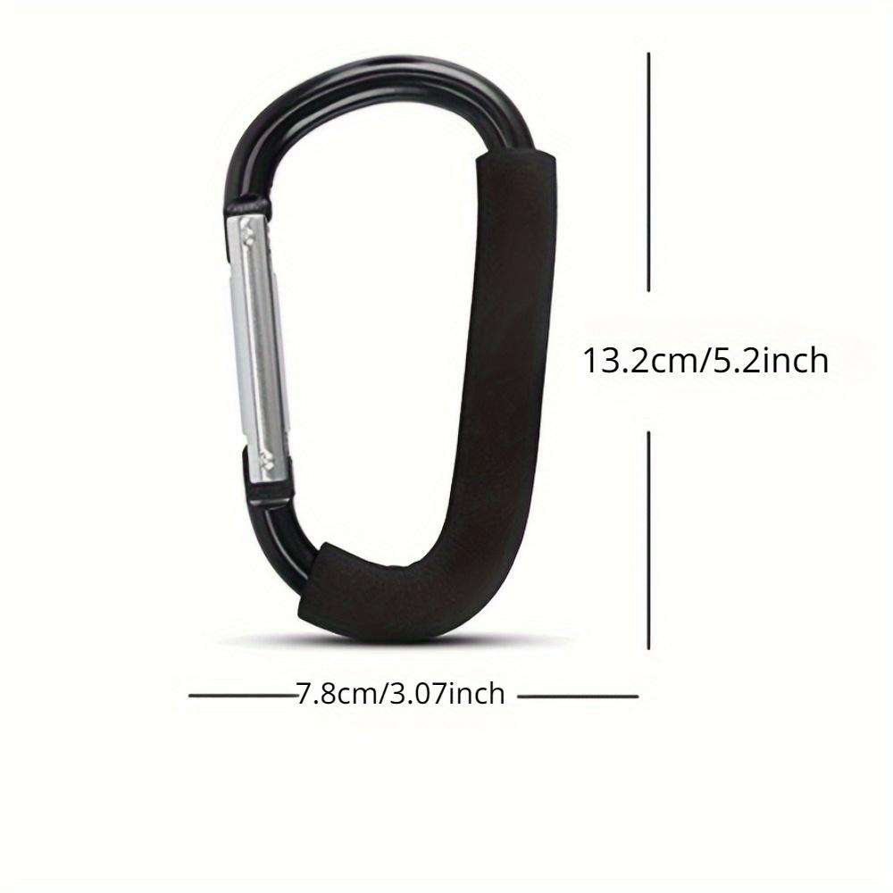 

1pc Portable Aluminum Alloy Carabiner with Sponge Handle - Ideal for Outdoor Hiking, Travel, and Backpacking - Multifunctional чёрный
