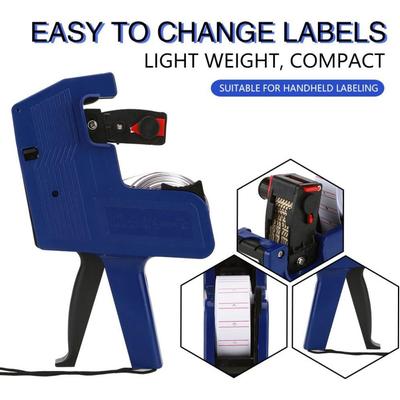 1 Roll Labels + 1 Ink Digital Tag Printer MX-5500 8 Digits Display Handheld Labeler Supermarket Office Price Label Printer