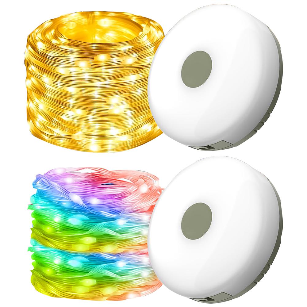 Camping String Lights USB Rechargeable 5 Lighting Modes IP67 Waterproof 1200mAh/2000mAh 10M Length for Camping Hiking Tent Decor