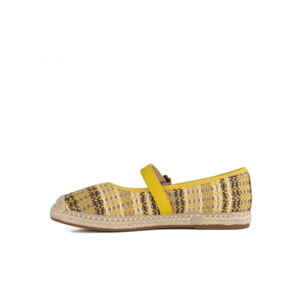 Vainer Women Mesh Mary Jane Comfort Shoes Yellow Samm035yp