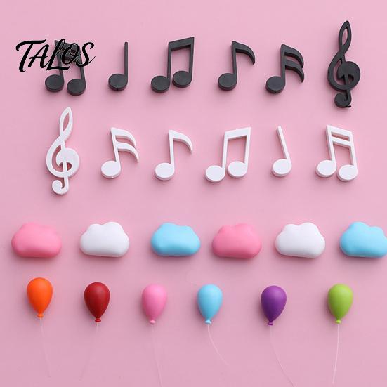 Magnetic Note Holders Mini 3D Cloud Refrigerator Magnet, Balloon Potted Cactus Fridge Magnet Set Decorative for Whiteboard Locker Door