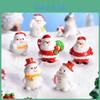 Entzückende Harz-Schneemann- und Weihnachtsmann-Figuren für DIY-Miniatur-Weihnachtsszenen